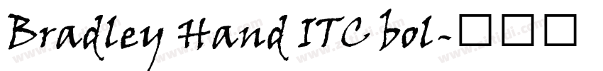 Bradley Hand ITC bol字体转换